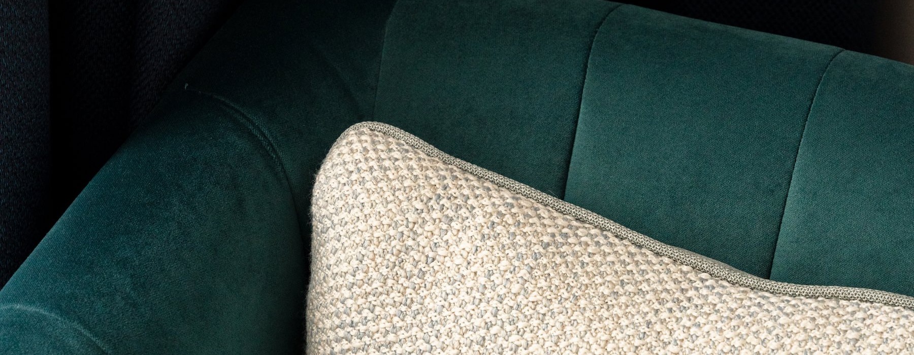 a couch with a pillow